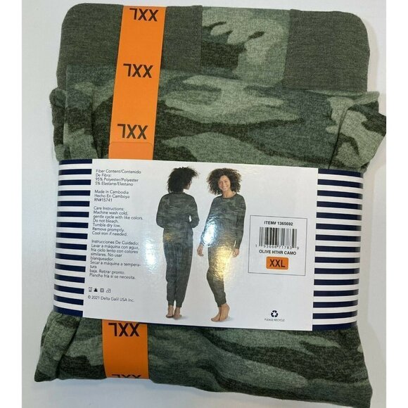 Spendid Womens NWT 2-pc Olive Heather Pajamas - Picture 4 of 5